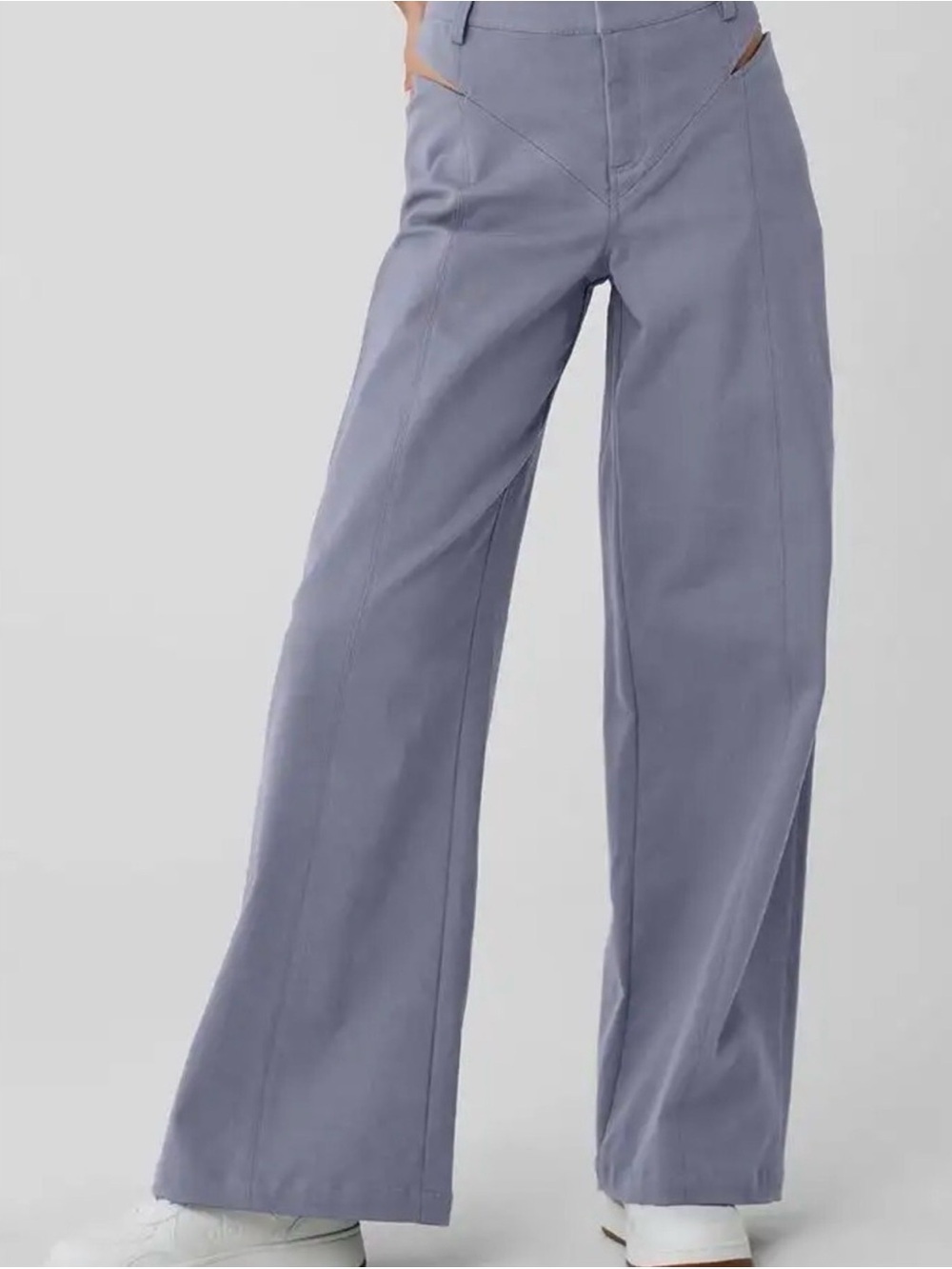 ALO Yoga High Waist Risk Taker Trouser - Color Fog - M / NWT